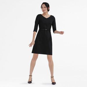 MM Lafleur Black A-Line Dress Size 4